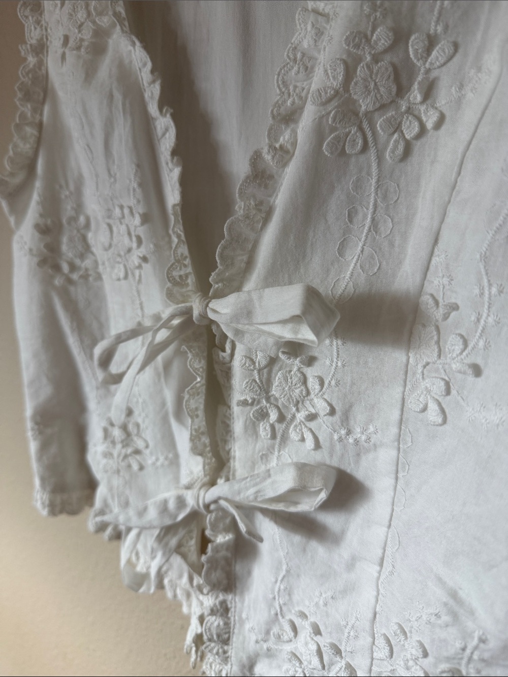 Altar'd State White Eyelet Tie-Front Tank - Picture 3 of 6